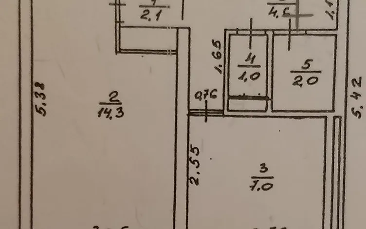 1-istabas dzīvoklis (31,66 kv/m) Ģenerāļa Baloža ielā 27 7