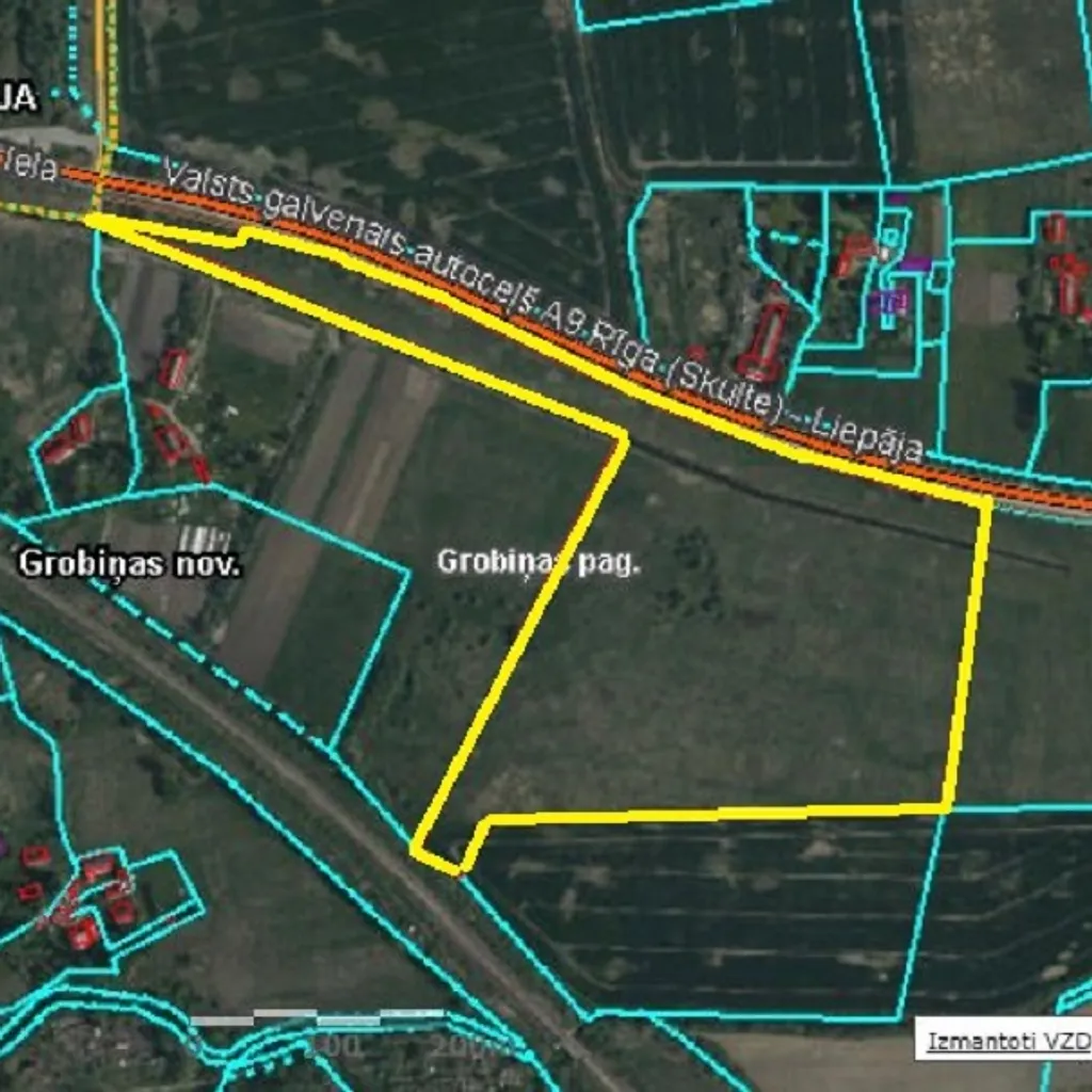 Zeme komercapbūvei 11, 53 ha pie Liepājas robežas blakus šosejai Liepāja-Rīga 1