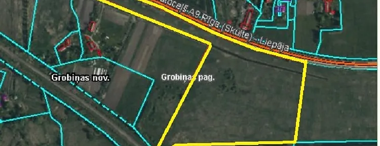 Zeme komercapbūvei 11, 53 ha pie Liepājas robežas blakus šosejai Liepāja-Rīga