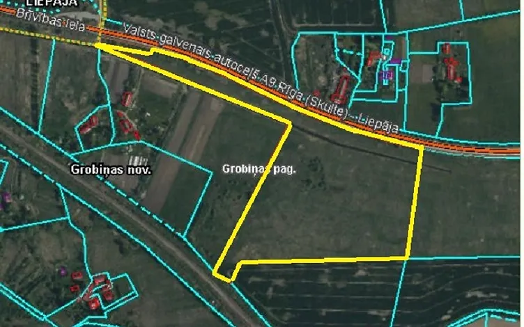 Zeme komercapbūvei 11, 53 ha pie Liepājas robežas blakus šosejai Liepāja-Rīga 1