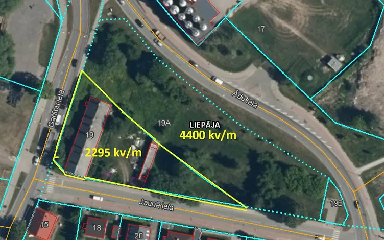 Zeme 2295 kv/m ar dzīvojamo ēku Jaunā ielā 19, Vecliepājā. 1