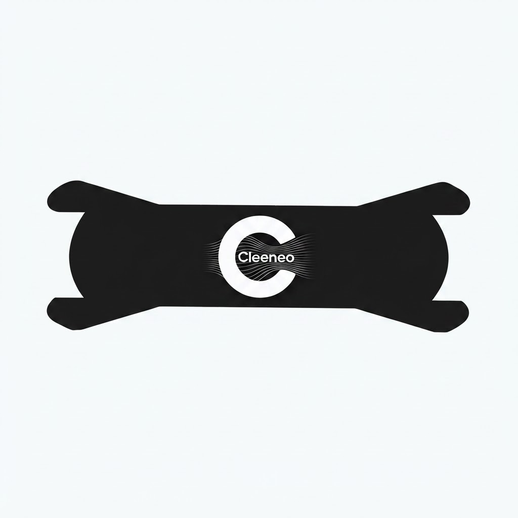 Cleeneo silk nasal strip with spring-tension support for drug-free nasal breathing