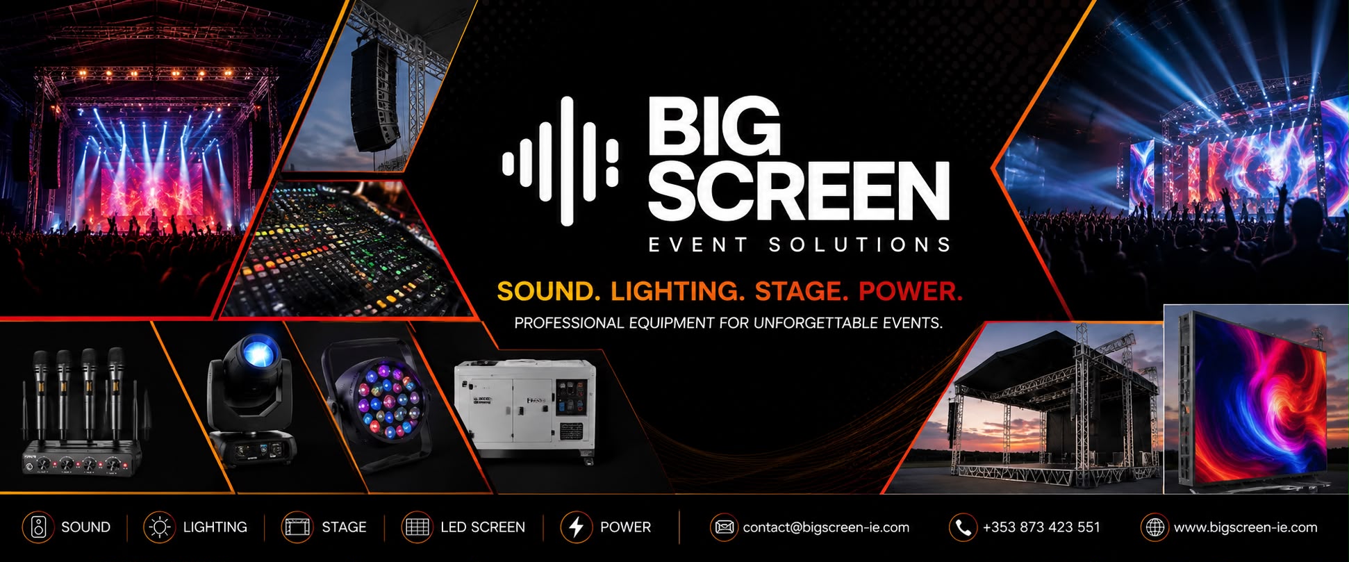 Big Screen Event Solutions — LED screen, stage and line array sound system