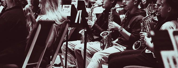 MACS brass section performing at the band festival