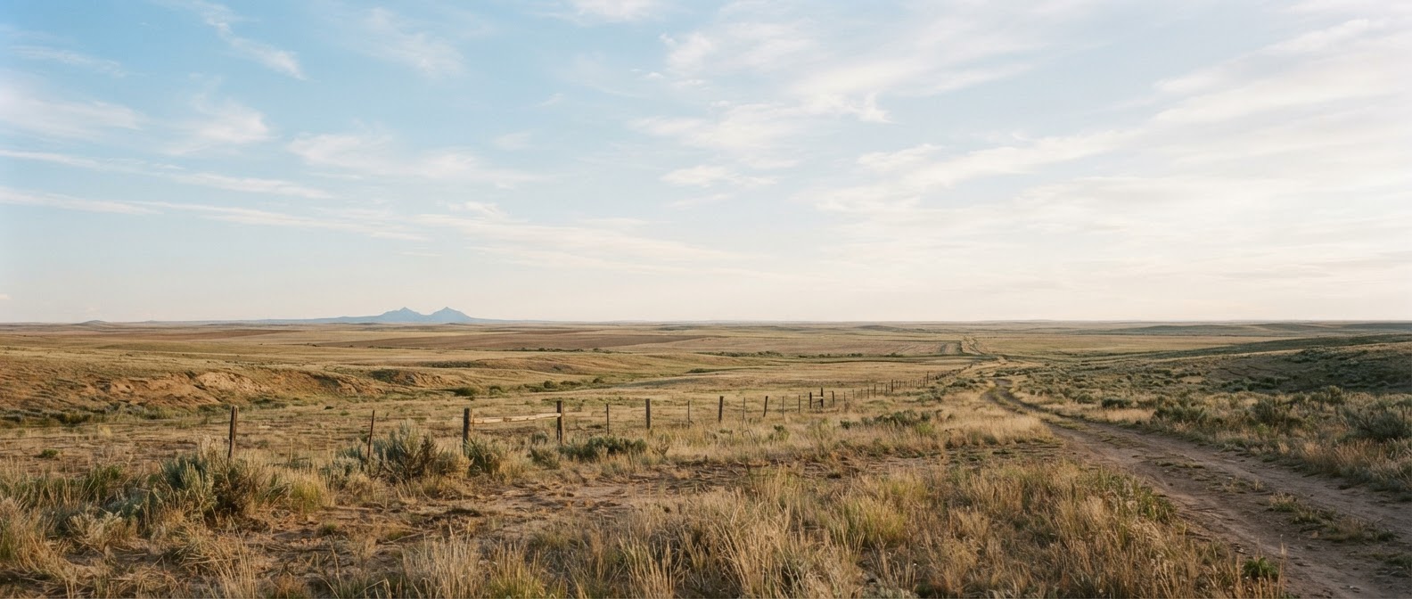 Southeast Colorado prairie beneath a wide evening sky