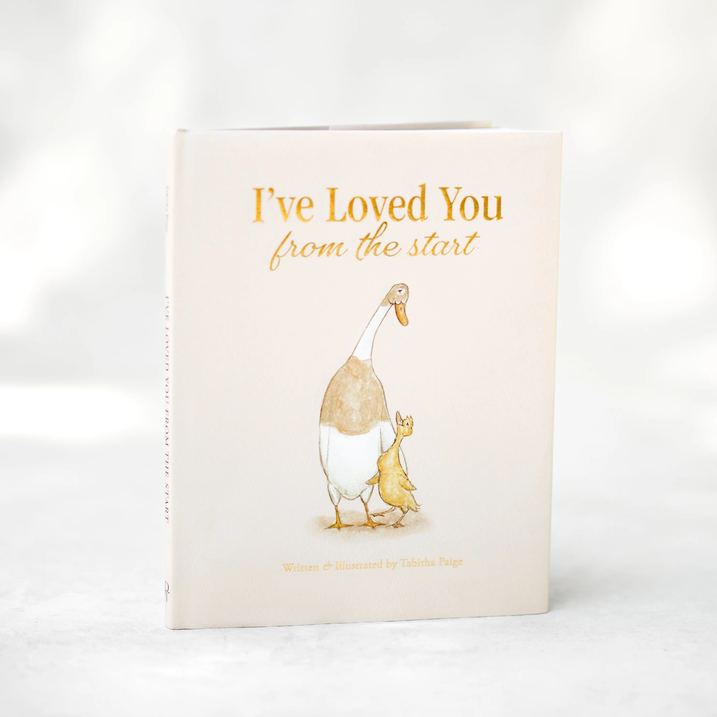 I've Loved You From the Start hardcover book standing upright