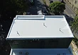 Aerial view of the finished TPO roof system at the Canton retail property.