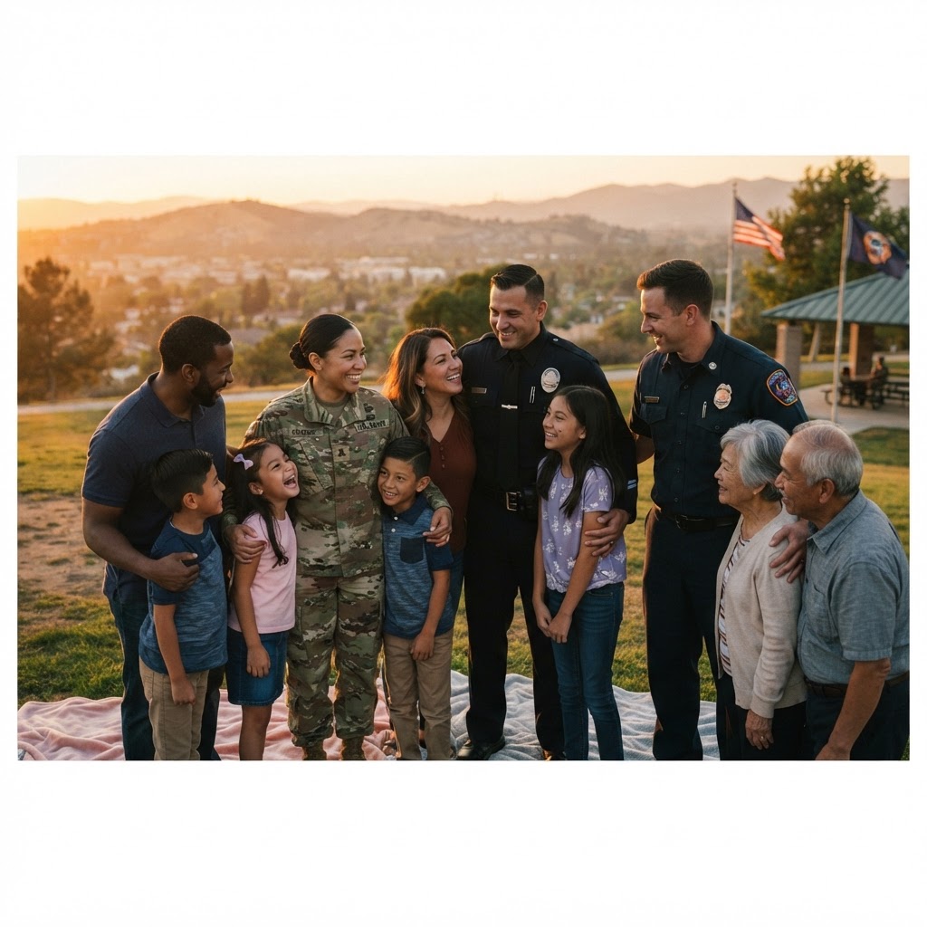 Service members, first responders, and their families gathered in fellowship