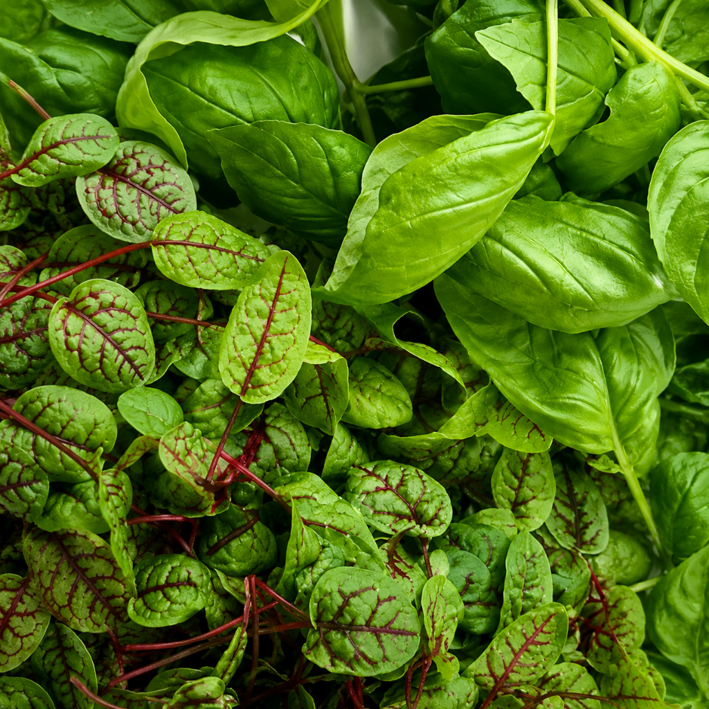 Basil & Sorrel harvest