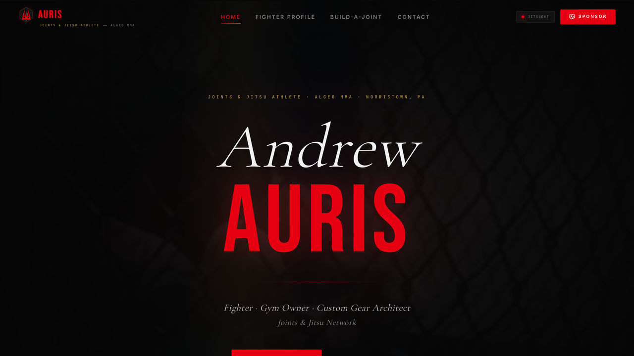 FIGHTER/ATHLETE SITE  template preview