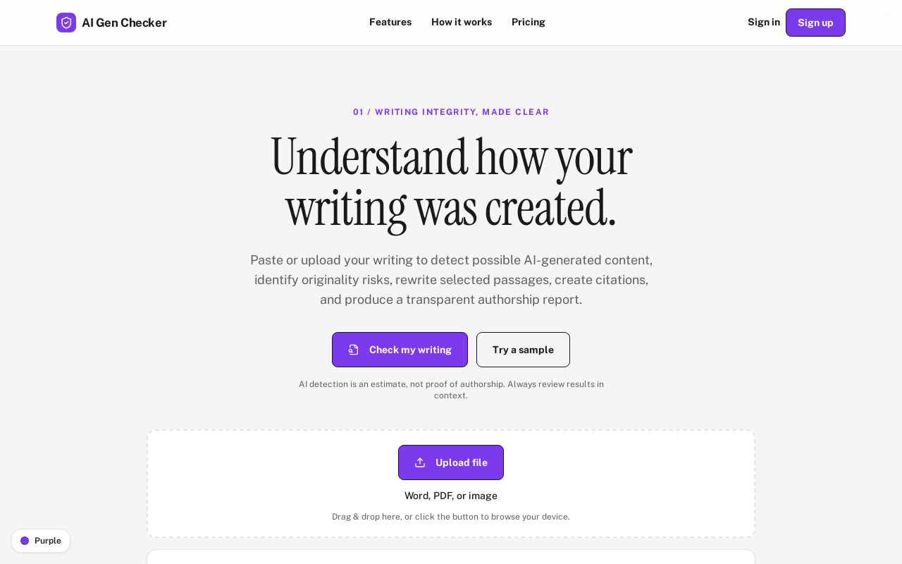 Content checker template preview
