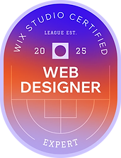 Wix Studio Certified Web Designer Expert badge