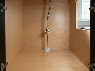 Under-Sink Cabinet Remediation after remediation