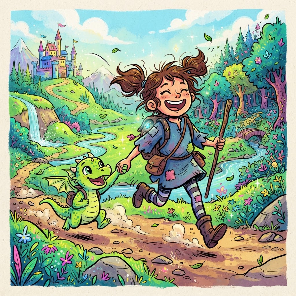 A child celebrating a birthday with a personalized birthday storybook featuring them as the hero