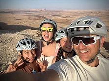 Family in the desert