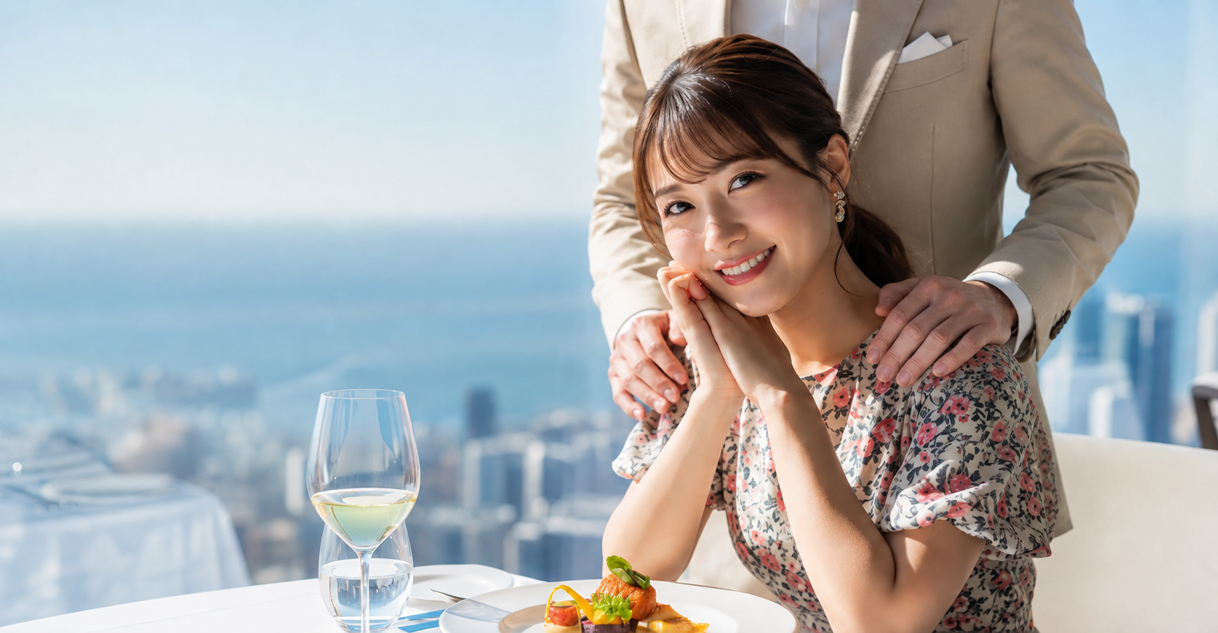 Couple dining at a luxury restaurant