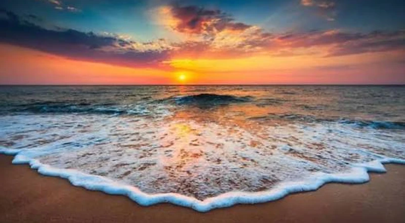Sunset over the beach