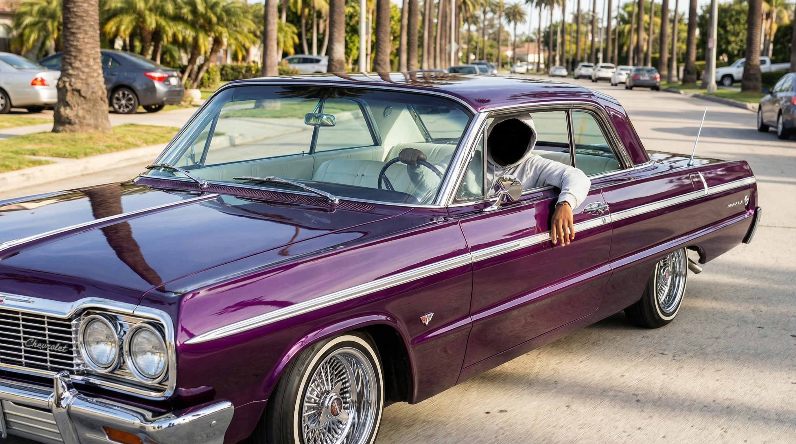 Interstate — purple classic car, Los Angeles