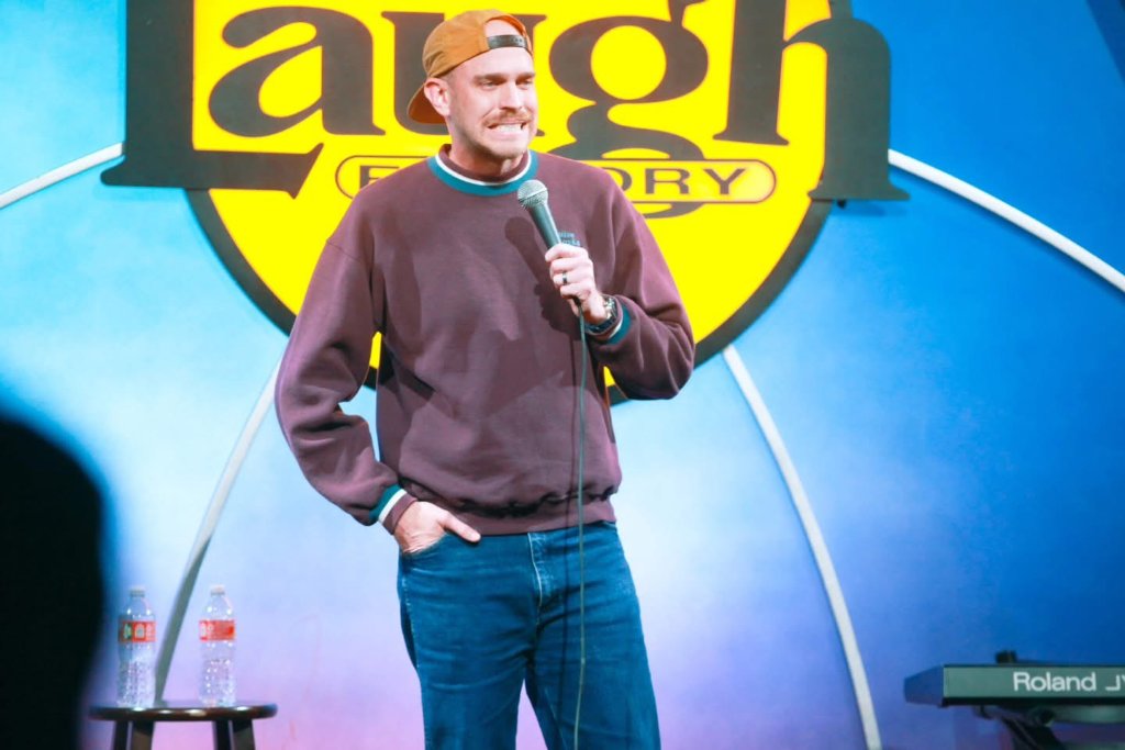 Scott Bedgood performing at the Hollywood Laugh Factory