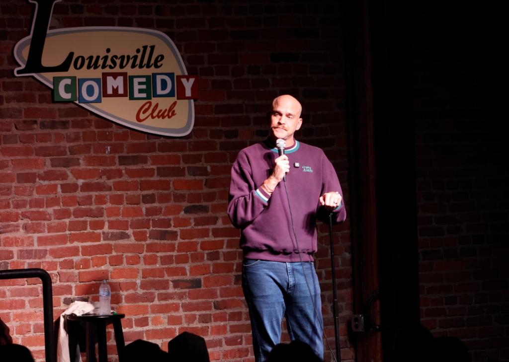 Scott Bedgood performing on stage at Louisville Comedy Club