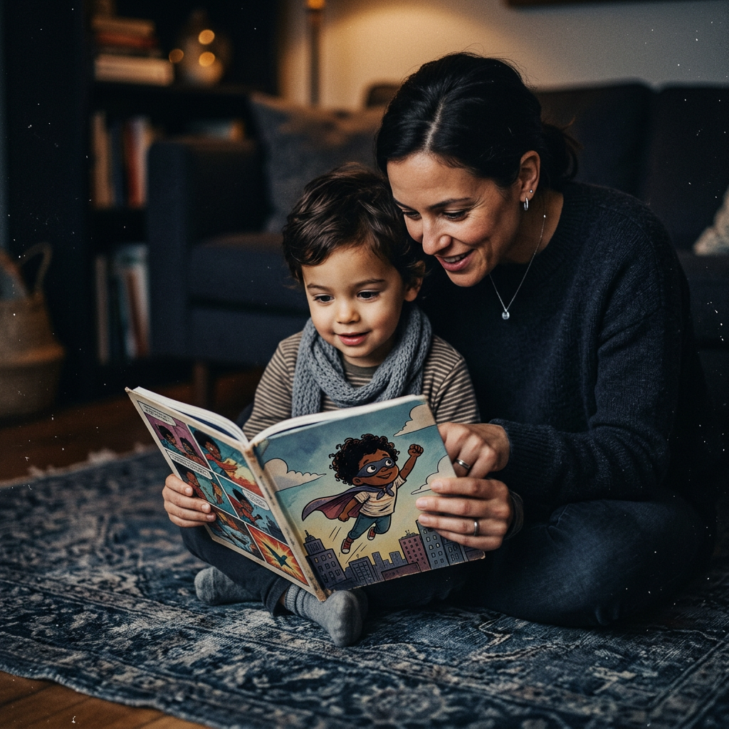 A personalized comic book brings stories to life, allowing children to see themselves as the hero of their own unique, illustrated adventures.