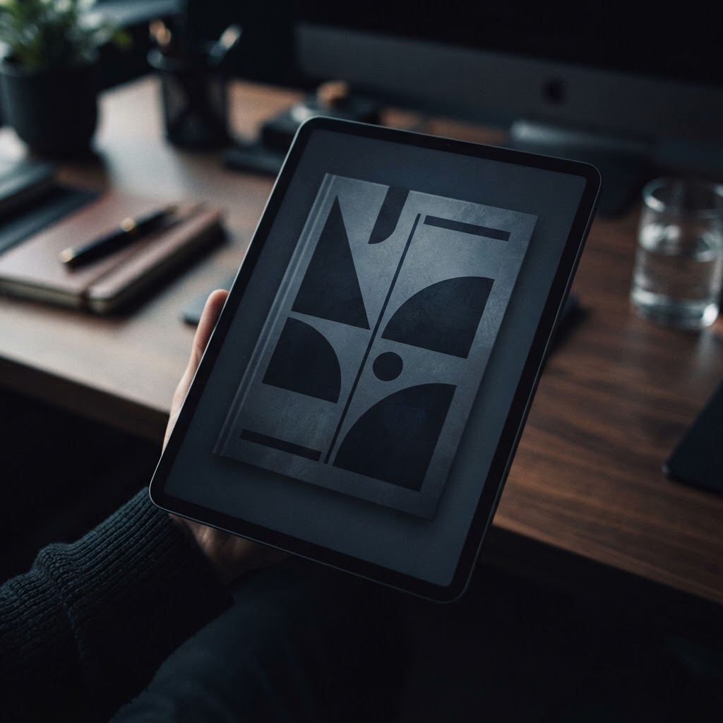 A professional ebook cover design generated by AI, demonstrating how modern tools create market-ready visuals without the need for expensive design software.