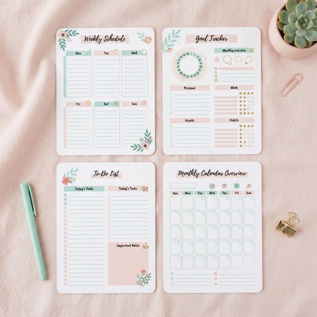322 Prompts for Complete Printable Planner Products