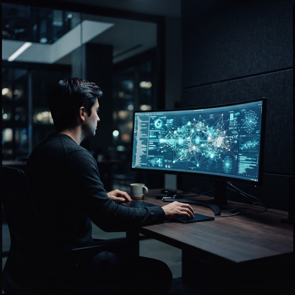 A visual representation of an agentic workflow where centralized prompt libraries feed into multiple content channels to ensure brand consistency across all digital assets.