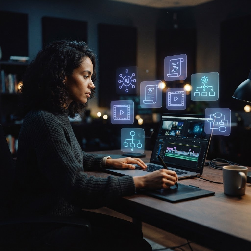 An automated AI production workflow allows creators to batch-produce multiple videos in one session, turning a channel into a scalable digital asset.