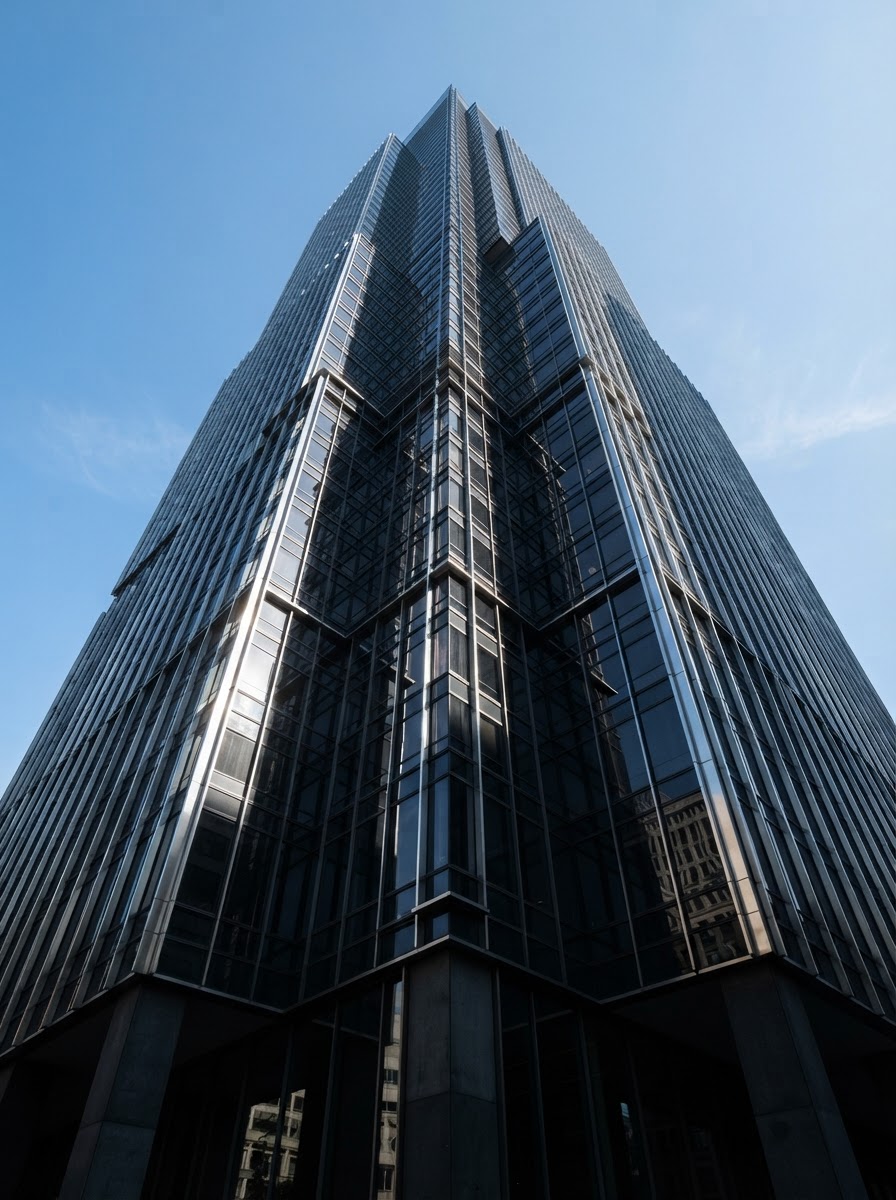 Architectural glass and steel structure