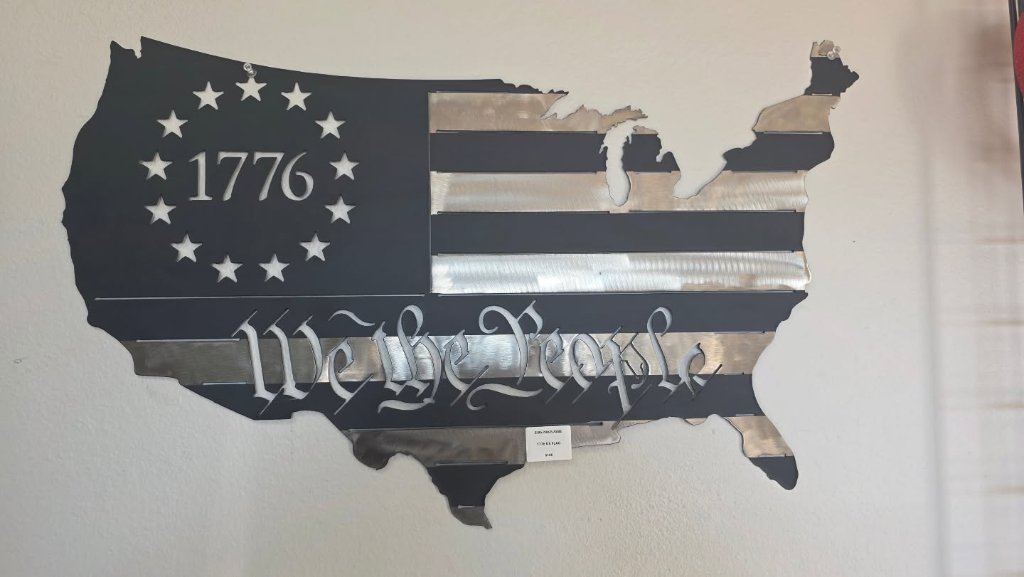 Custom Metal American Flag — 1776