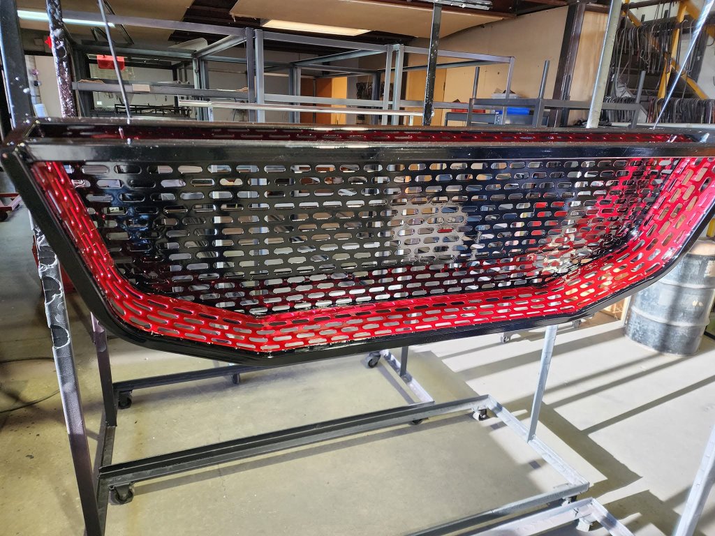 Honeycomb Grille — Gloss Red