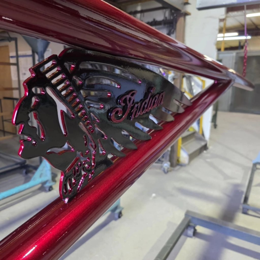 Indian Motorcycle Emblem — Candy Red