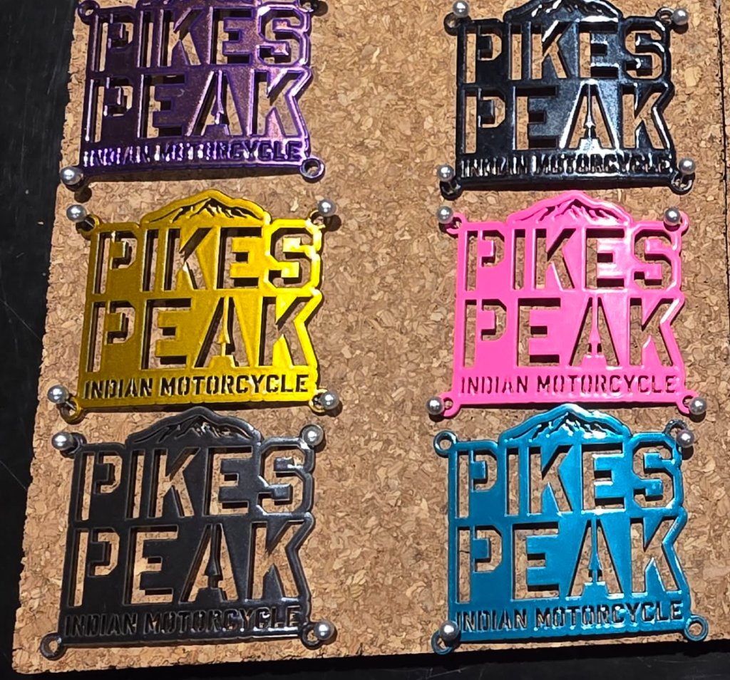 Pikes Peak Indian Motorcycle Plaque Set