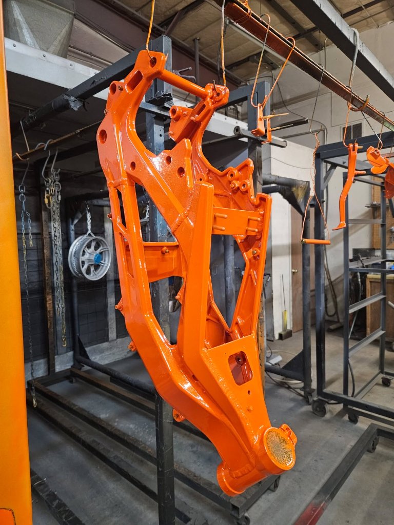Gloss Orange Motorcycle Frame