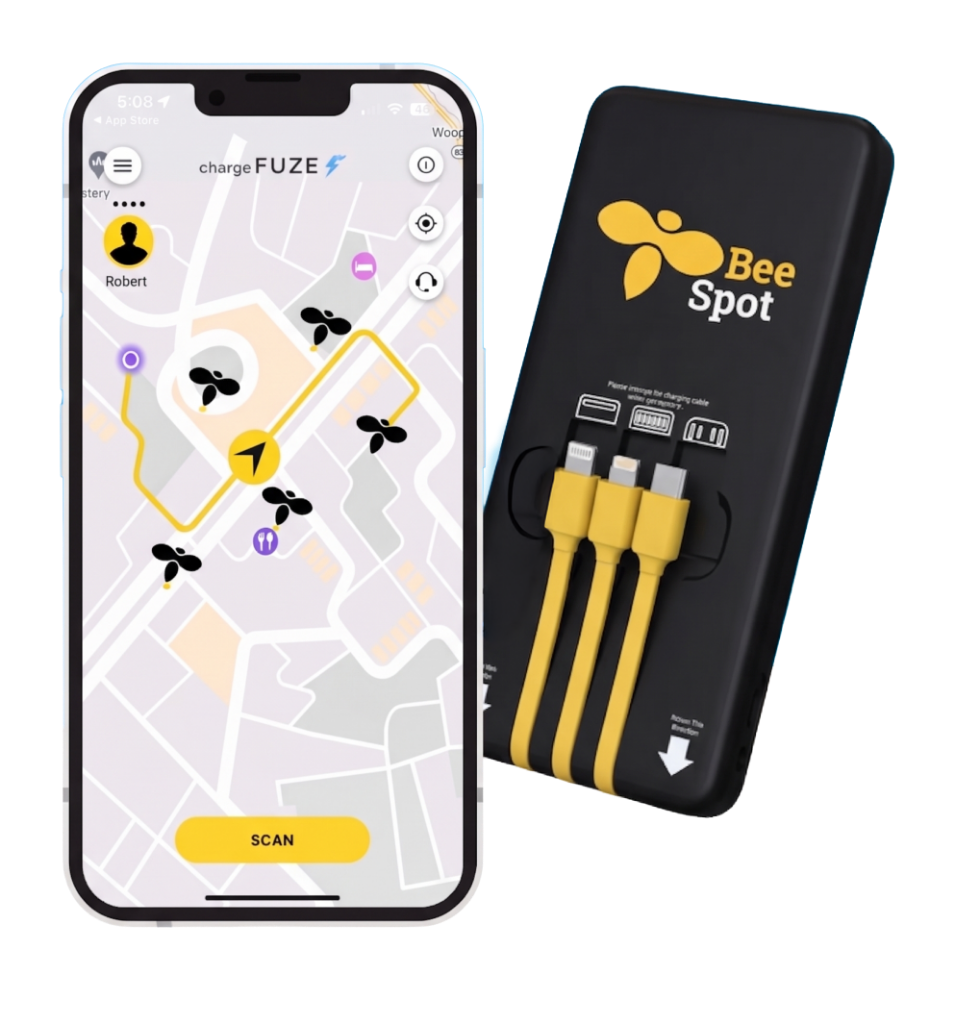 App BeeSpot y power bank