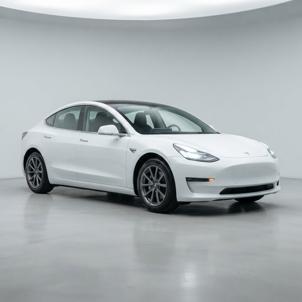 Tesla Model 3 · Peugeot e-208