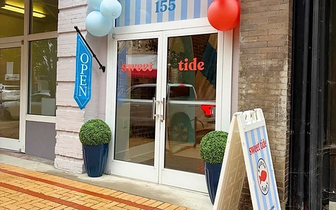 Sweet Tide storefront entrance with sweet tide signage