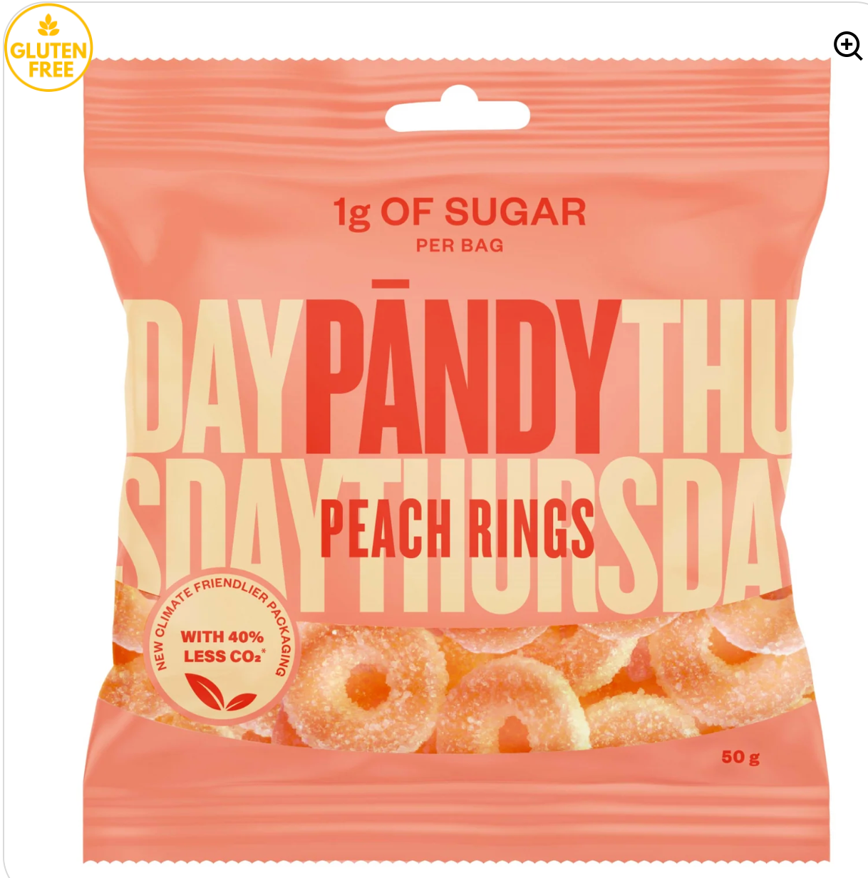 Pandy Candy Peach-1 gram of sugar per bag