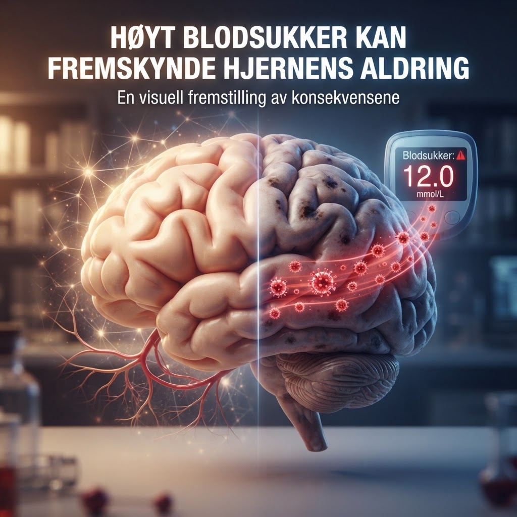 Høyt blodsukker kan fremskynde hjernens aldring