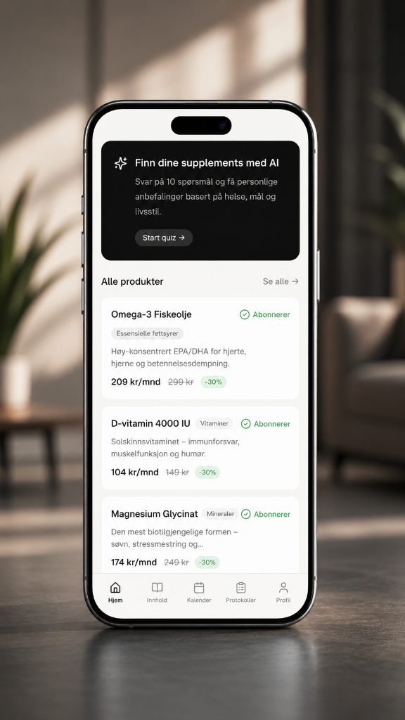 Finn dine supplements med AI