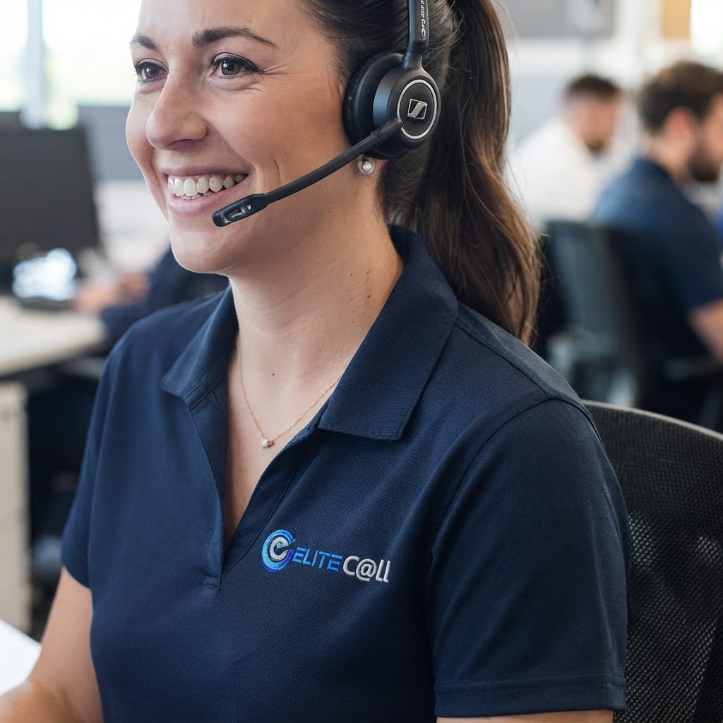 Elite Call agent based in the United States, wearing a headset
