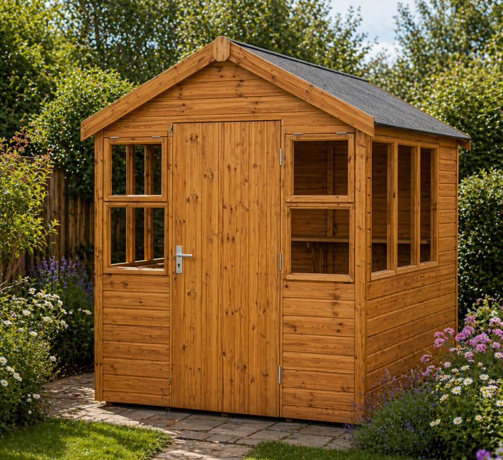 The Axbridge large potting shed - outside front view