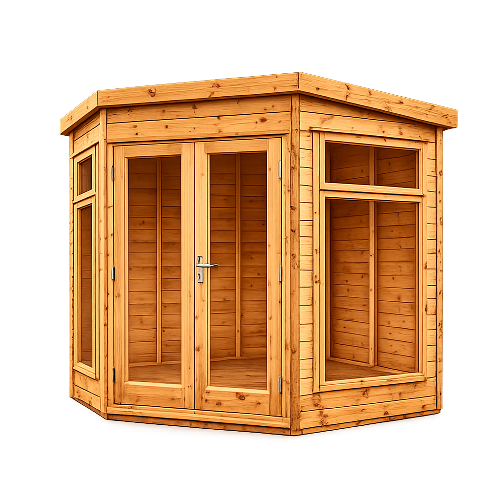 The Devon corner summerhouse - angled view