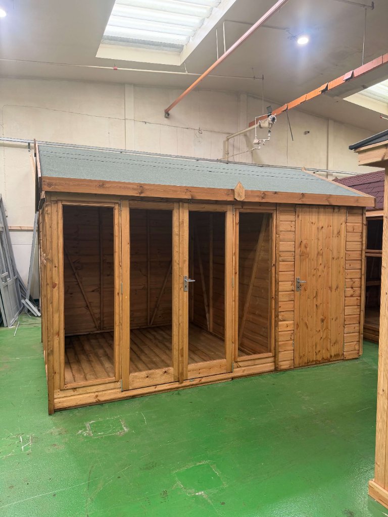 The Kent combination summerhouse - full front elevation view