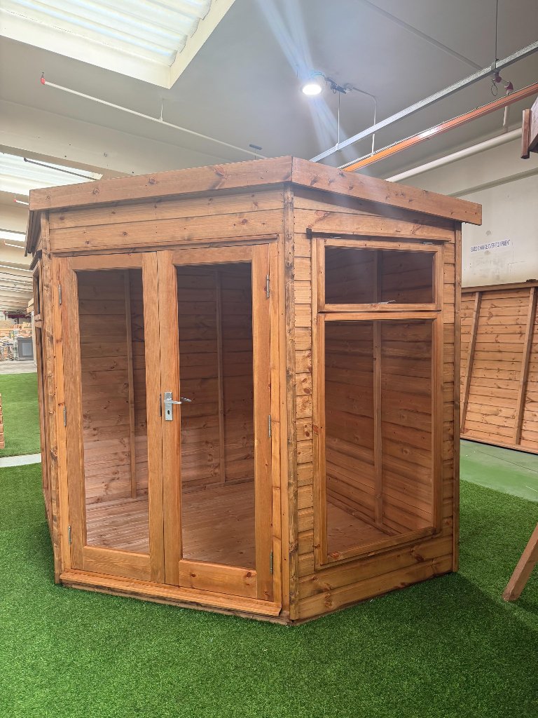 The Devon corner summerhouse - factory floor view