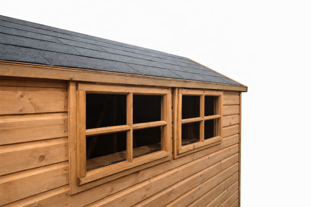 The Surrey tall apex shed - side window detail