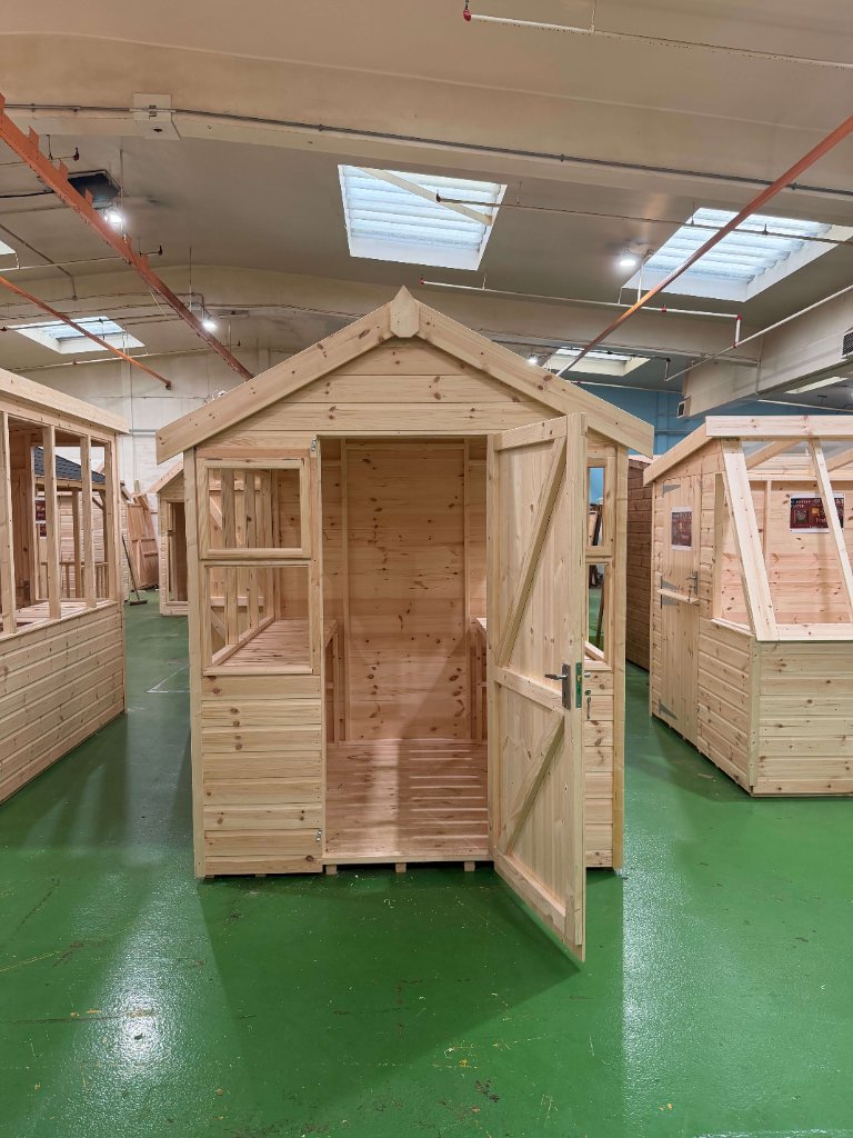 The Axbridge potting shed - front view with door open
