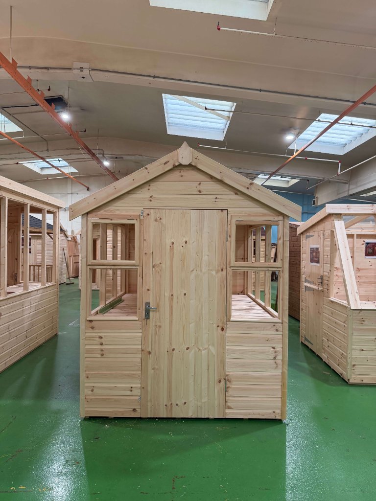The Axbridge potting shed - front view in factory