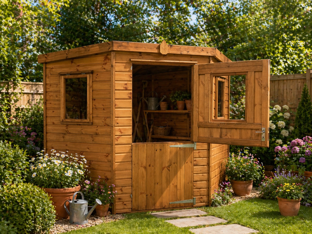 The Cornwall Georgian shed - stable door open